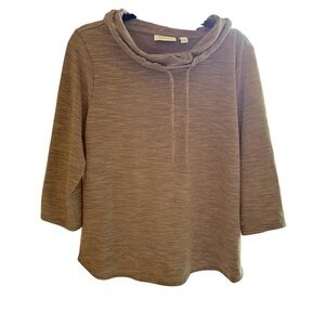 Belle by Kim Gravel Brown Cowl Neck Sweater